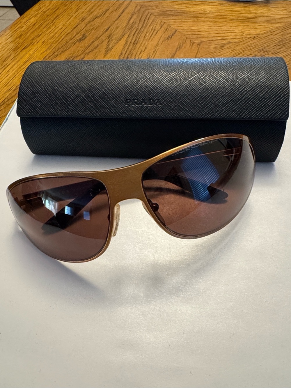 Prada Brown Gradient Women's Sunglasses with Black Case